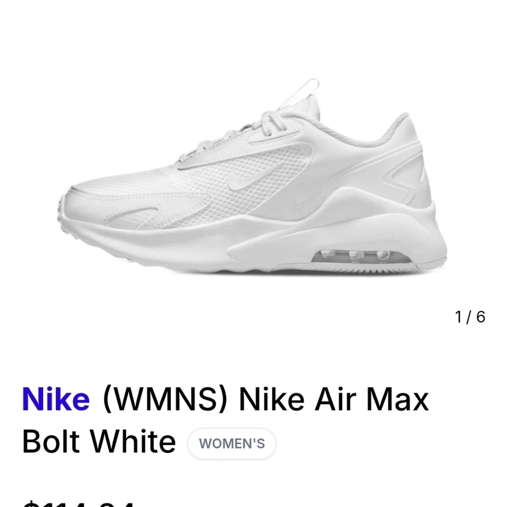 Nike Air Max Women's Athletic Shoes - White - Picture 1 of 6